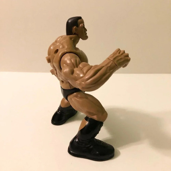 1999 Jakks Pacific WWE WWF Maximum Sweat The Rock Loose Action Figure - Picture 6 of 9